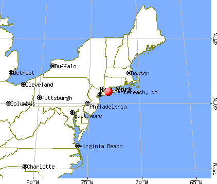 Centereach, New York map