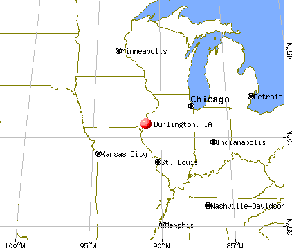 Burlington, Iowa map