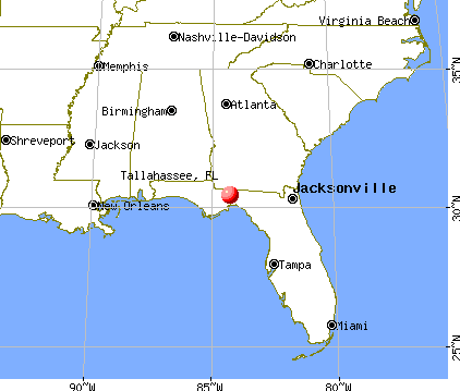 Tallahassee On Map Of Florida Tallahassee, Florida (FL) profile: population, maps, real estate 