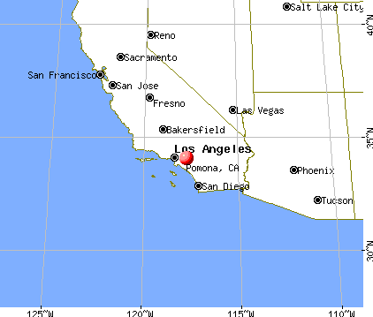 Pomona, California map