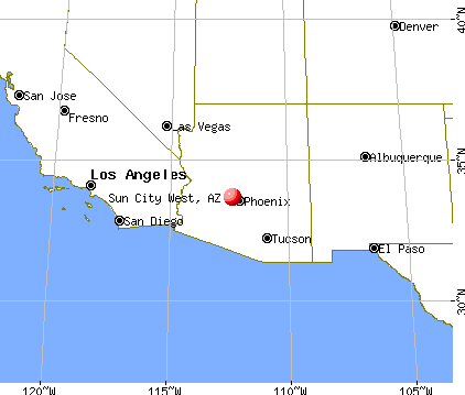 Sun City West, Arizona map