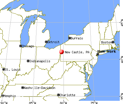 New Castle, Pennsylvania map