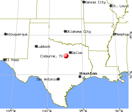 Cleburne, Texas map