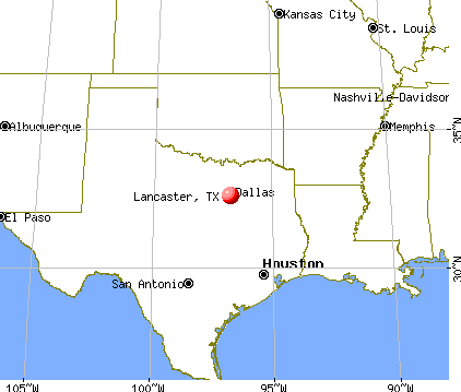 Lancaster, Texas map