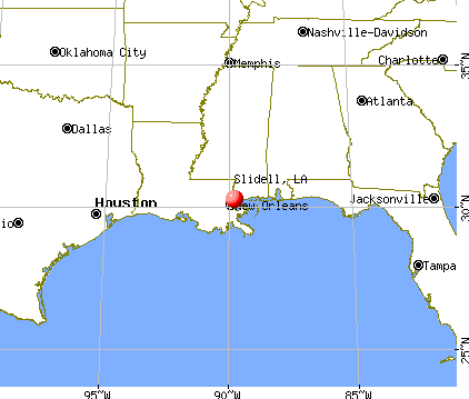 Slidell, Louisiana map