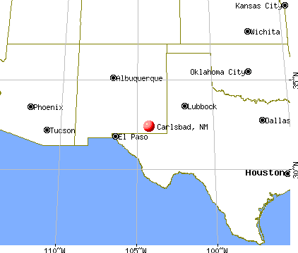 Carlsbad, New Mexico map