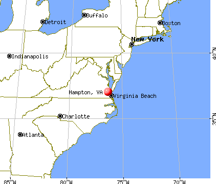 Hampton, Virginia map
