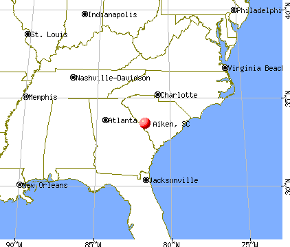 Aiken, South Carolina map