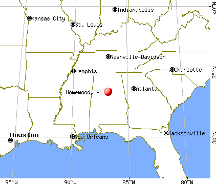 Homewood, Alabama map
