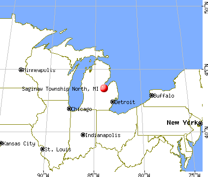 Saginaw Township North, Michigan map