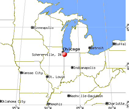 Schererville, Indiana map