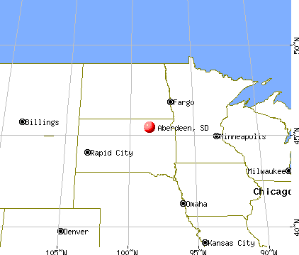 Aberdeen, South Dakota map