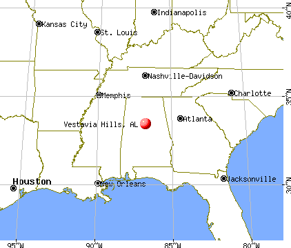 Vestavia Hills, Alabama map