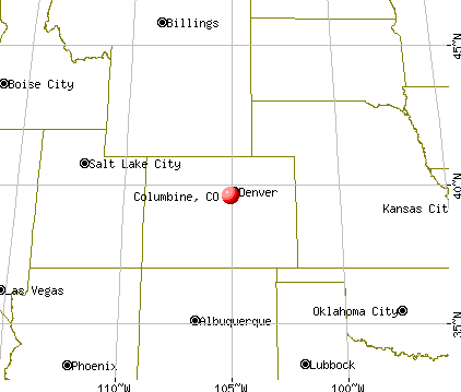 Columbine, Colorado map