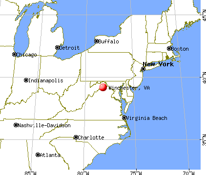 Winchester, Virginia map