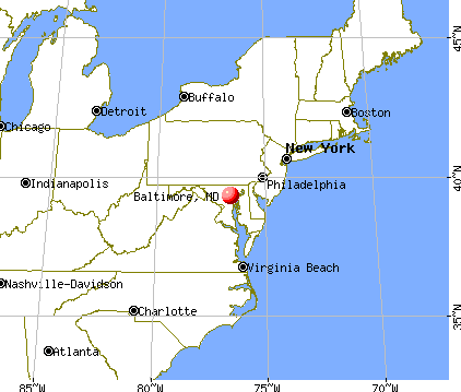 Baltimore, Maryland map