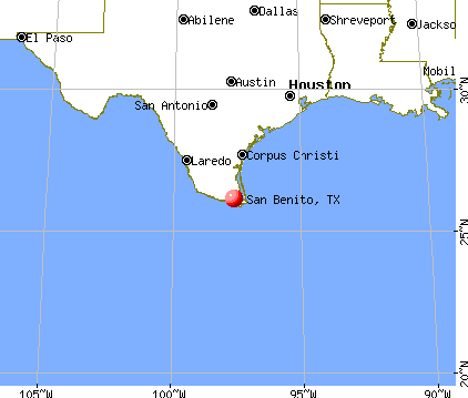 San Benito, Texas map