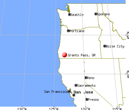 Grants Pass, Oregon map