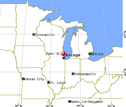 Zion, Illinois map