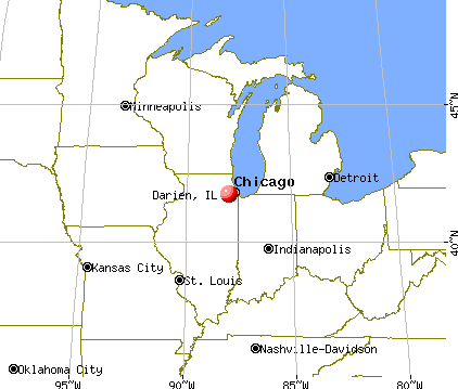 Darien, Illinois map