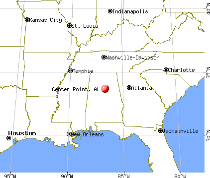 Center Point, Alabama map