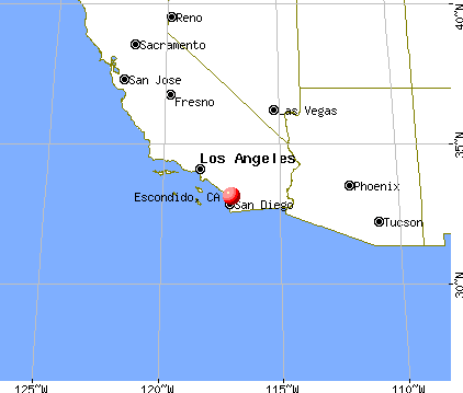 Escondido, California map