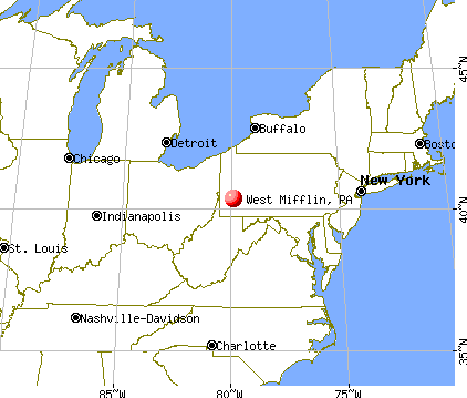 West Mifflin, Pennsylvania map