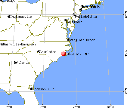 Havelock, North Carolina map
