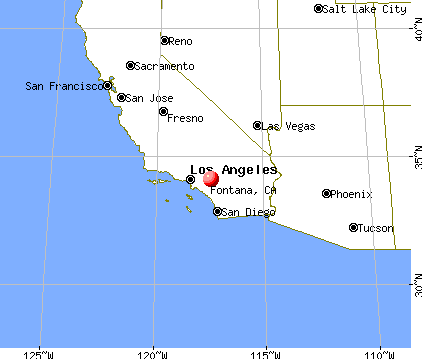 Fontana, California map