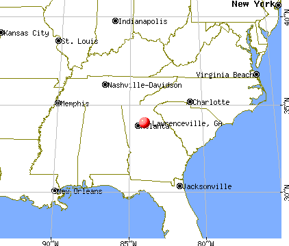 Lawrenceville, Georgia map