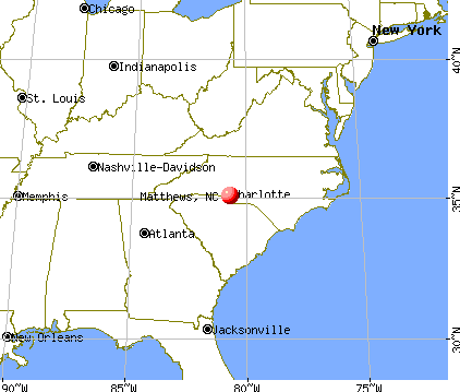 Matthews, North Carolina map