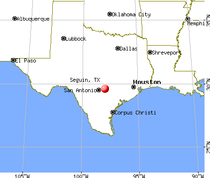 Seguin, Texas map