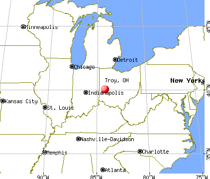 Troy, Ohio map