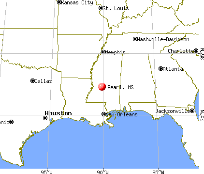 Pearl, Mississippi map