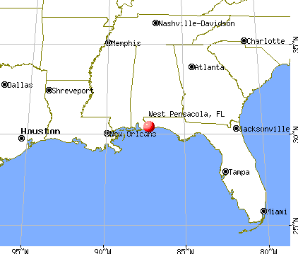 West Pensacola, Florida map