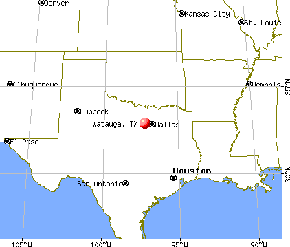 Watauga, Texas map