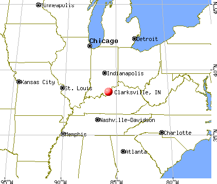 Clarksville, Indiana map