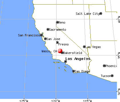 Wasco, California map