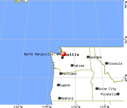 North Marysville, Washington map