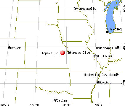 Topeka, Kansas map