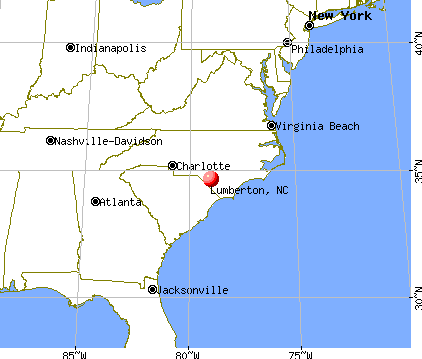 Lumberton, North Carolina map