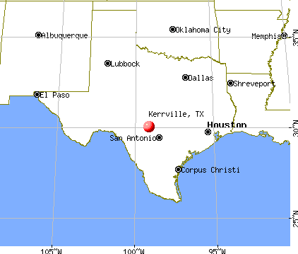 Kerrville, Texas map