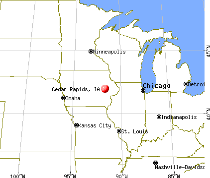 Cedar Rapids, Iowa map