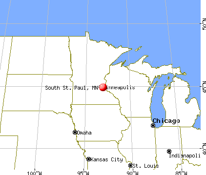 Map of South St.Paul, MN, Minnesota