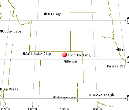 Fort Collins, Colorado map
