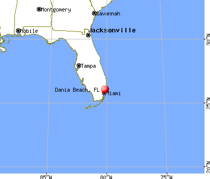 Dania Beach, Florida map