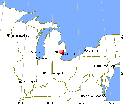 Auburn Hills, Michigan map