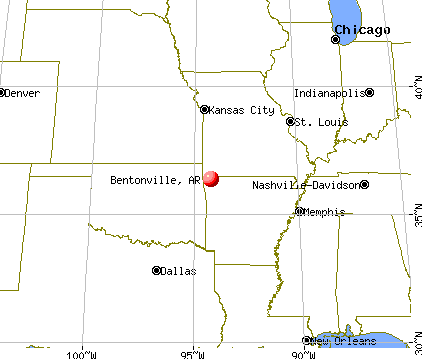 Bentonville, Arkansas map