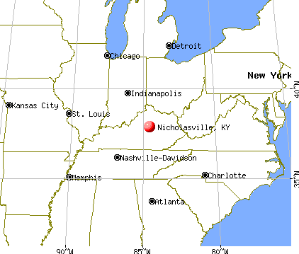 Nicholasville, Kentucky map