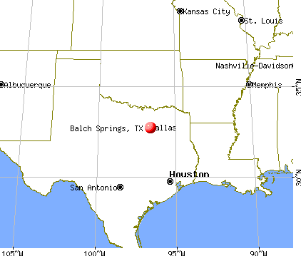 Balch Springs, Texas map